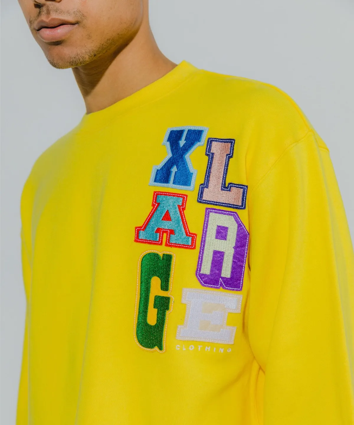 MULTICOLOR COLLEGE LOGO CREWNECK SWEAT