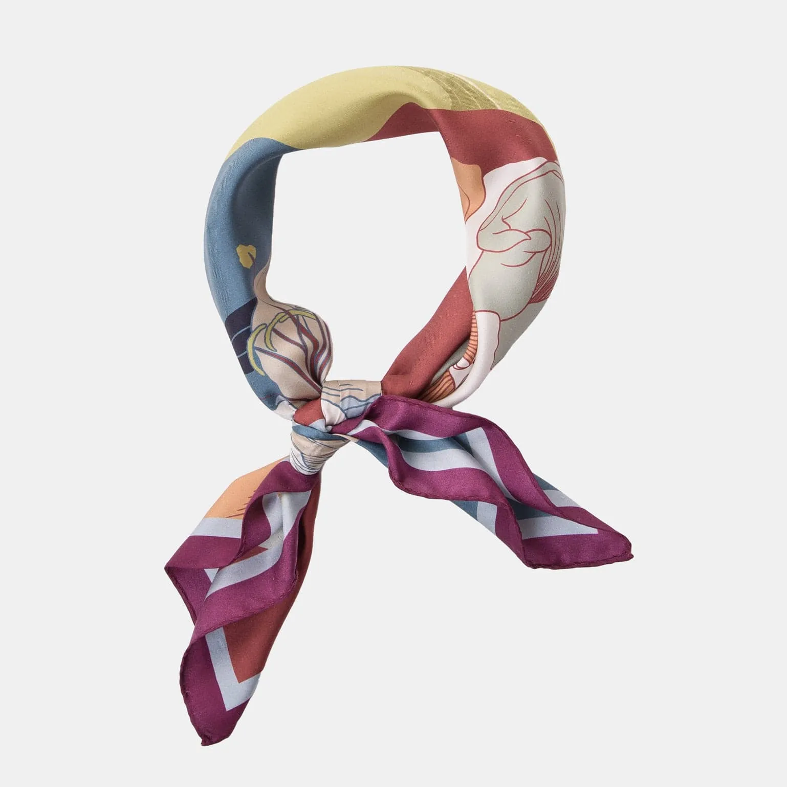 Penelope - Silk Neckerchief - Plum