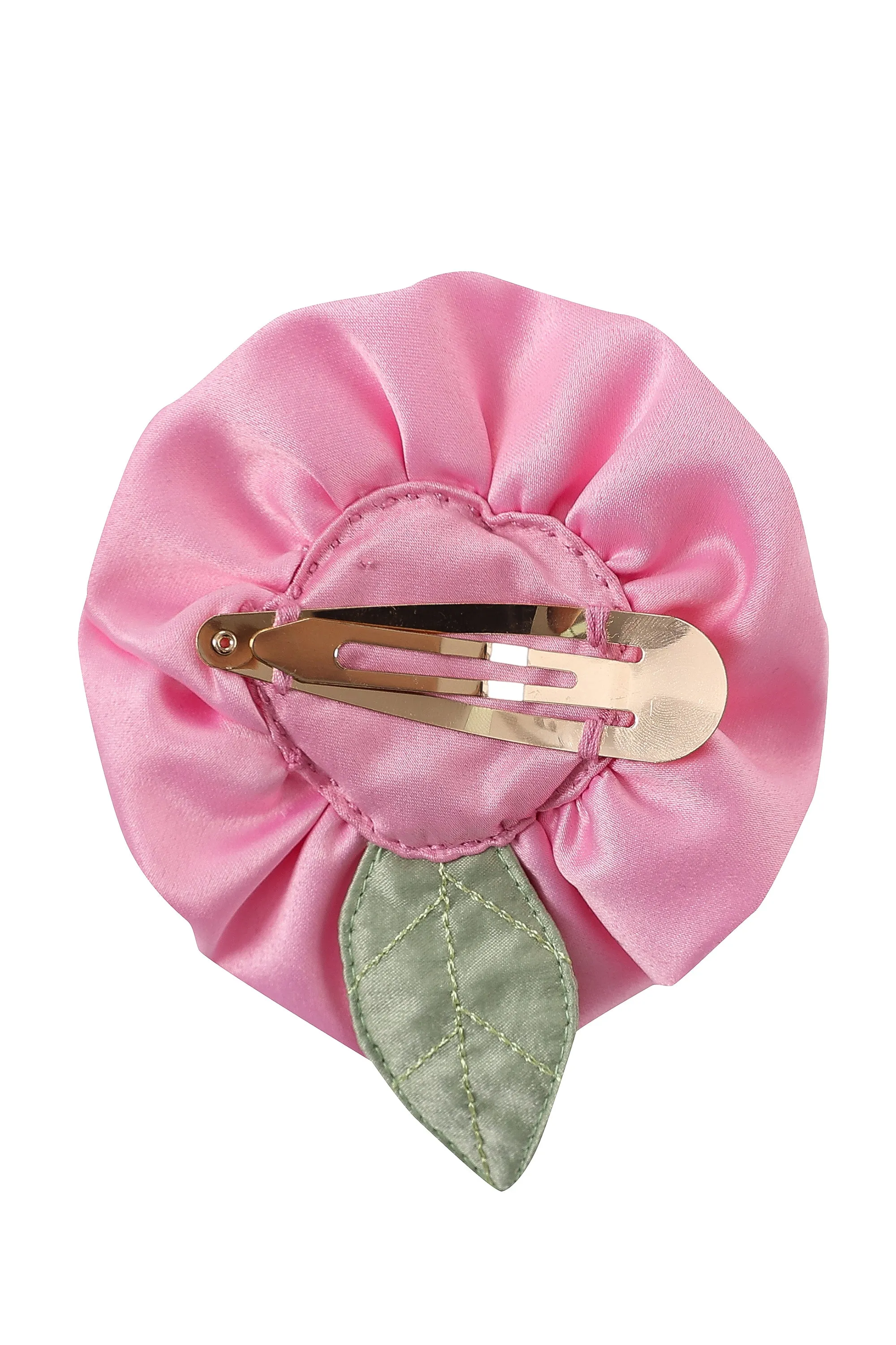 Pink Rosette Hair Clip