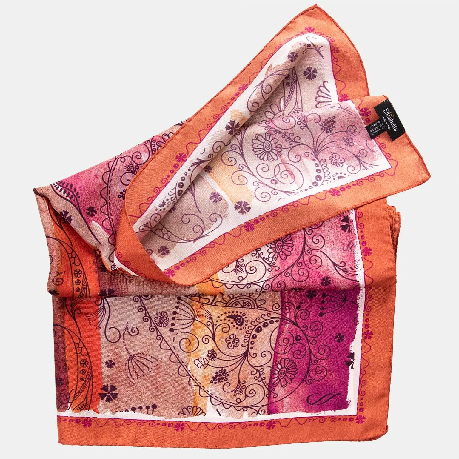 Roma - Hand Rolled Silk Neckerchief - Sunrise