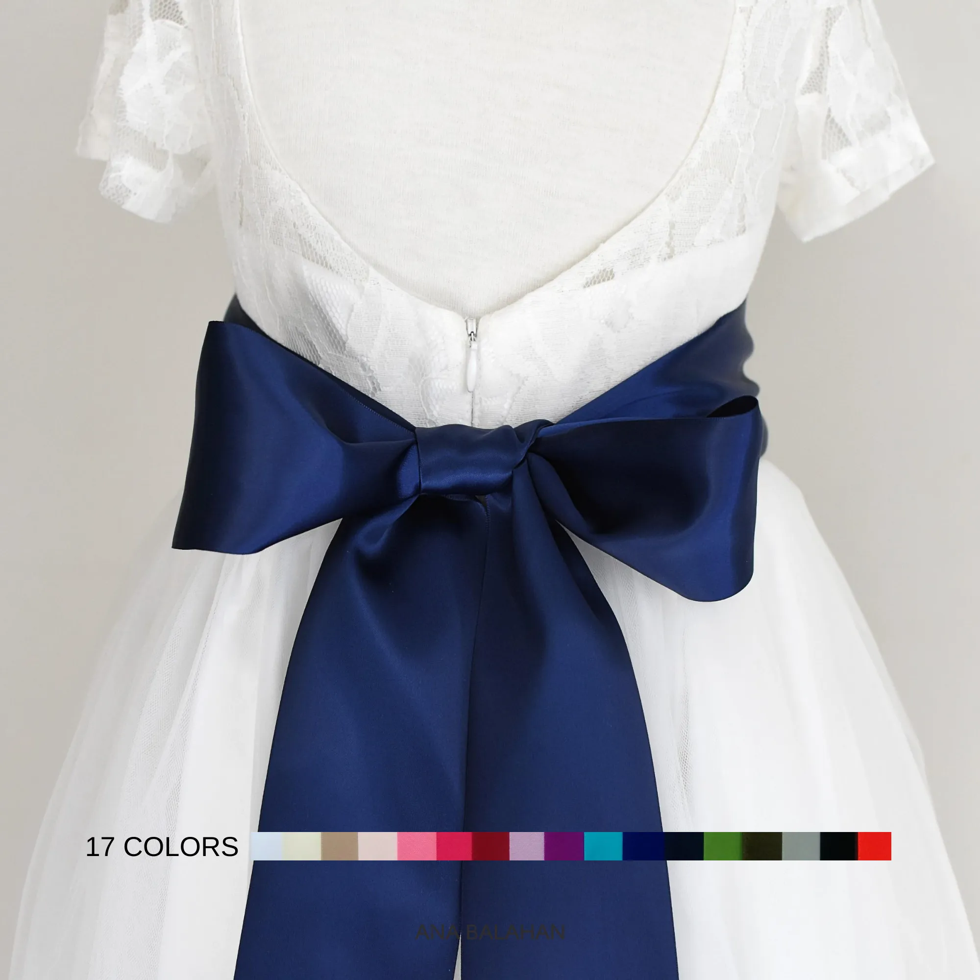 Satin sash - 8 cm width