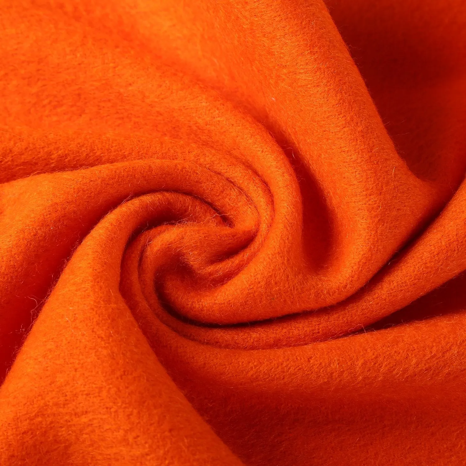 Solid Color Woolen Scarf Orange WO4006