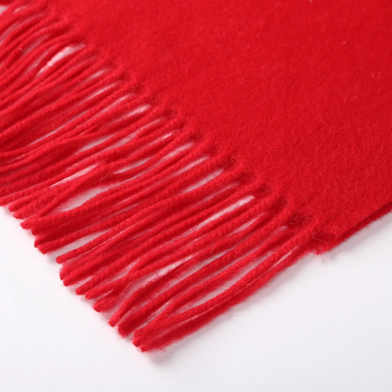 Solid Color Woolen Scarf Red WO4002