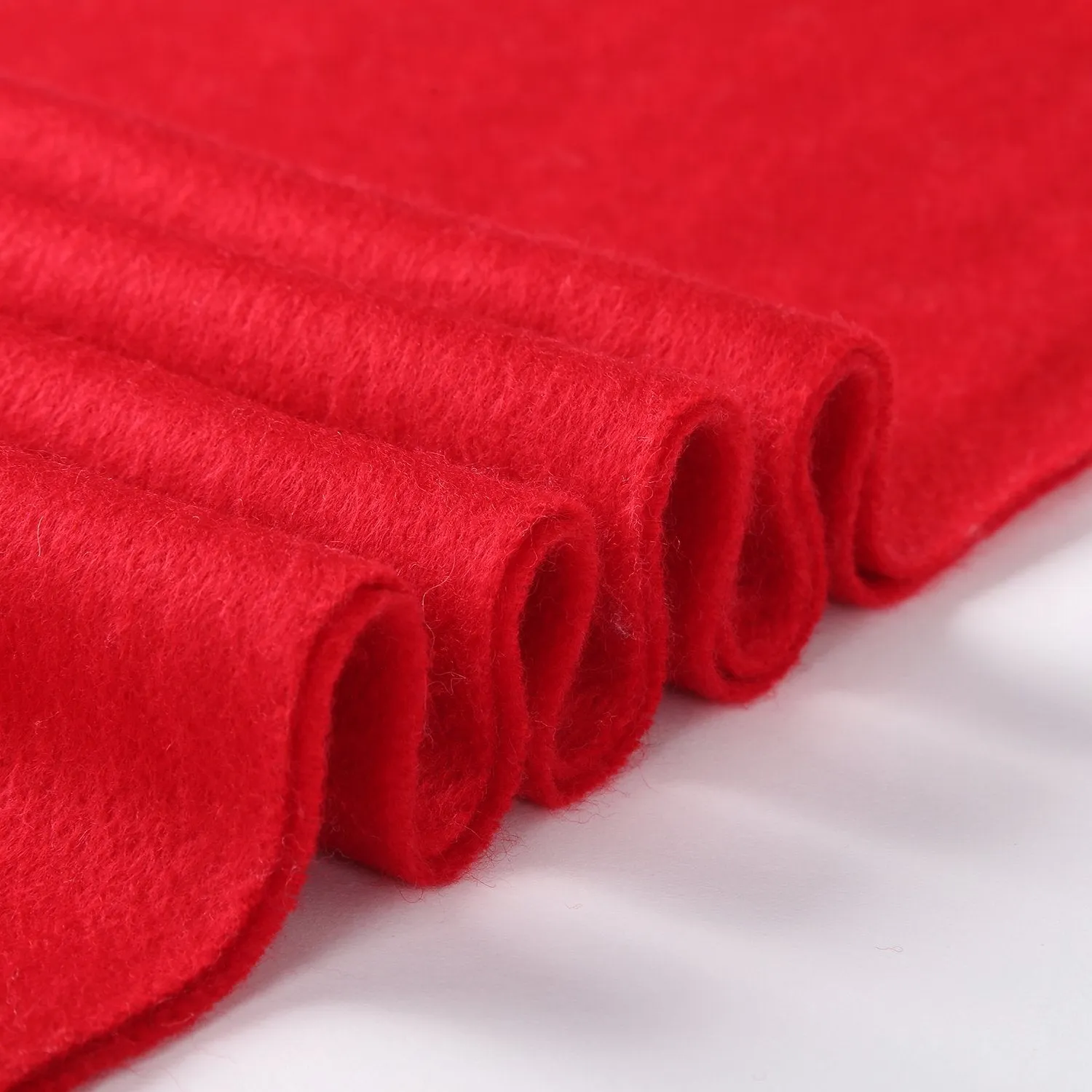 Solid Color Woolen Scarf Red WO4002