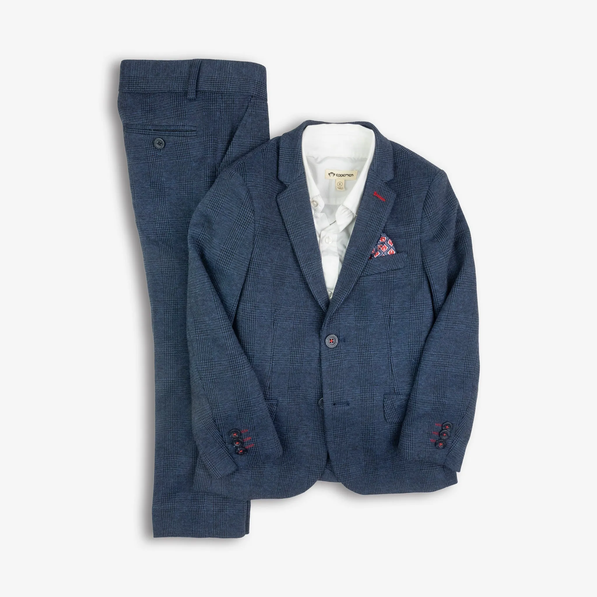 Stretchy Mod Suit | Indigo Wales Check