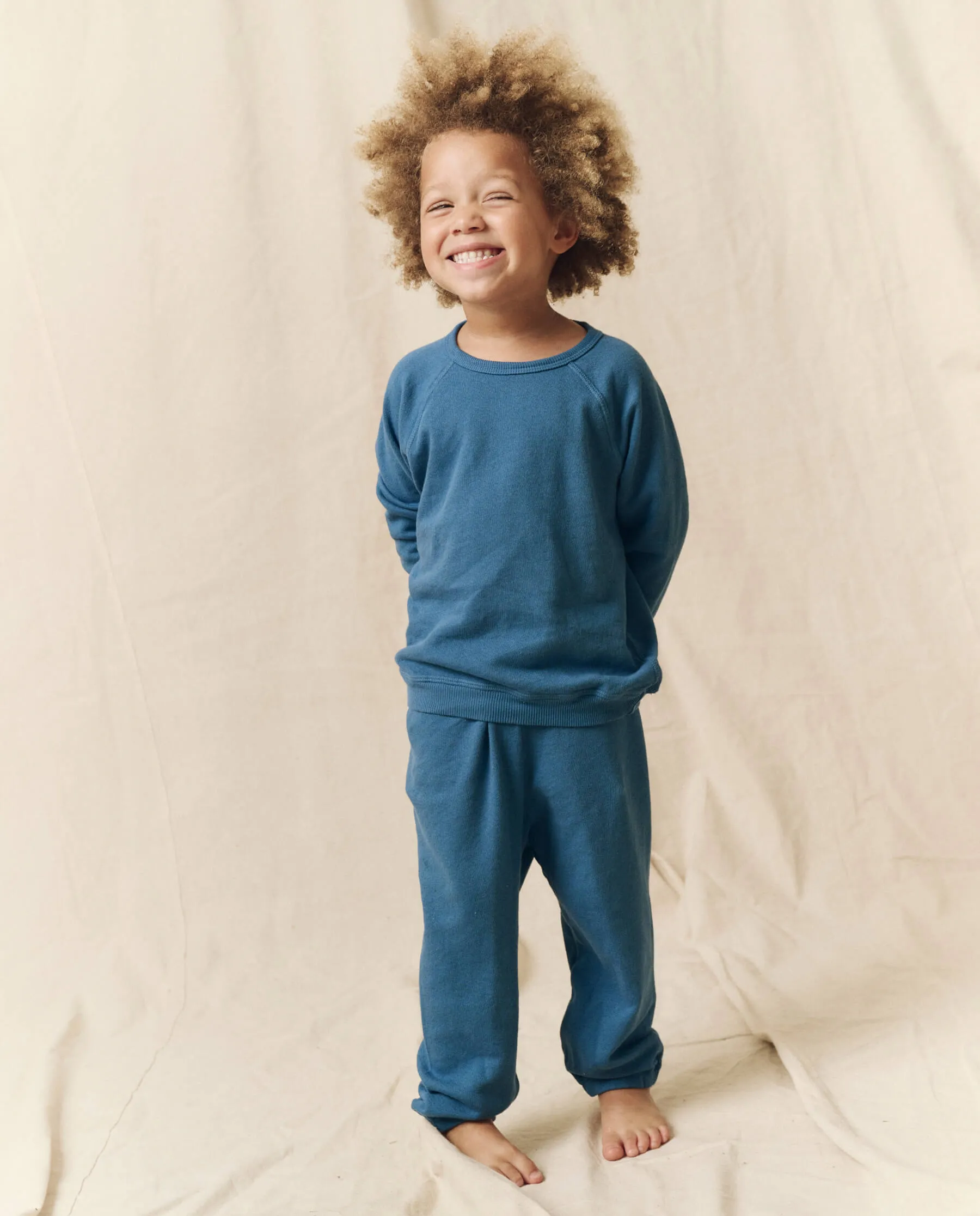 The Little Stadium Sweatpant. Solid -- Glacier Blue