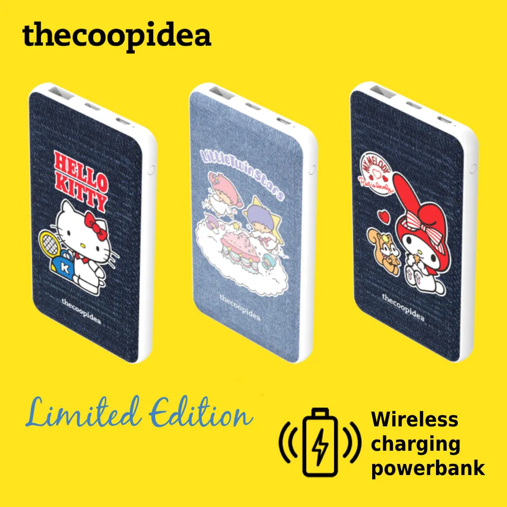 thecoopidea x Sanrio Hello Kitty My Melody Little Twin Stars 6000mAh Wireless Powerbank Limited Edition