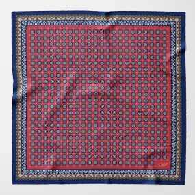 Toscana - Hand Rolled Silk Neckerchief - Cranberry