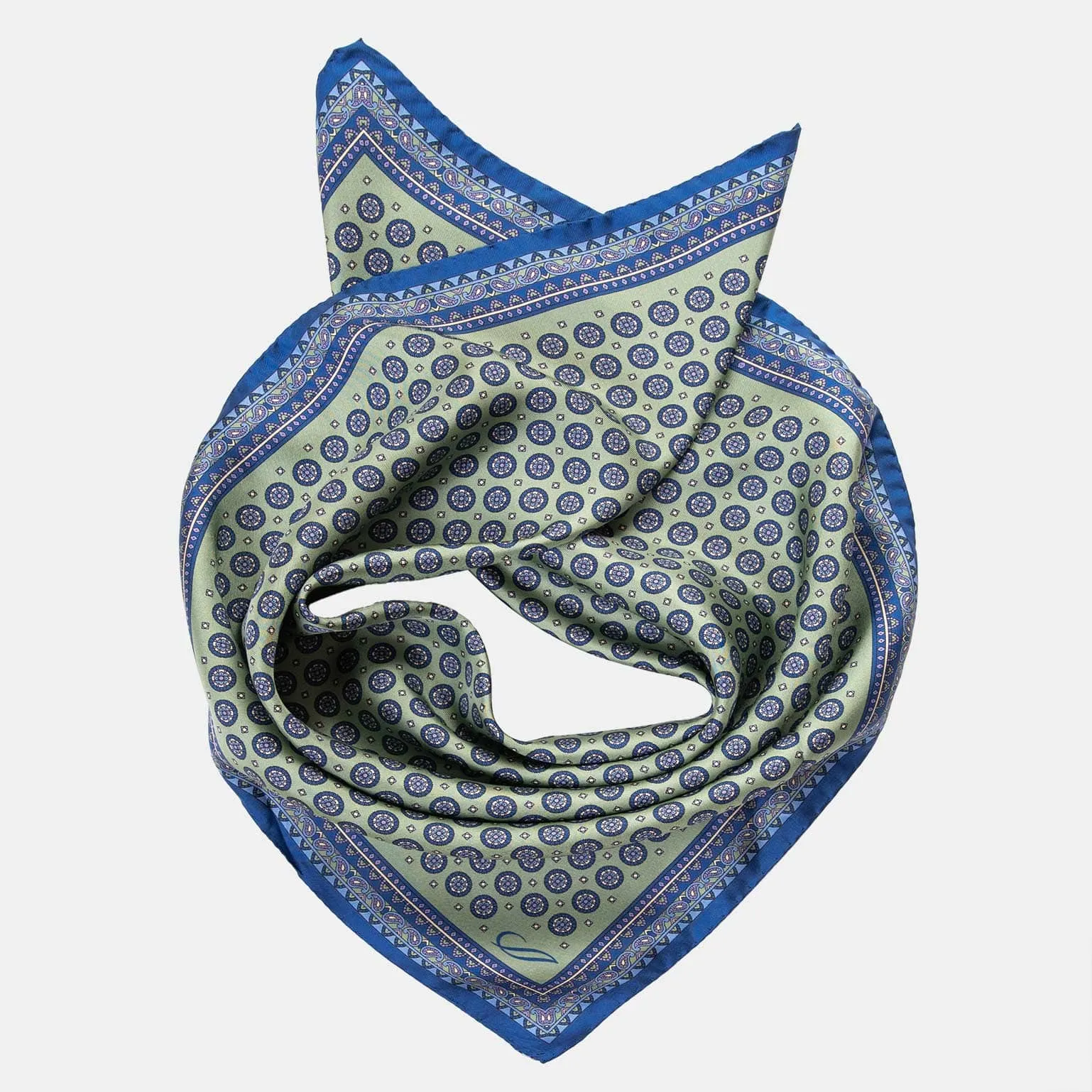 Toscana - Hand Rolled Silk Neckerchief - Pistachio