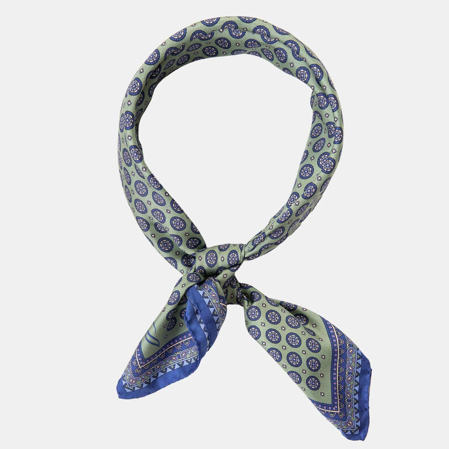 Toscana - Hand Rolled Silk Neckerchief - Pistachio