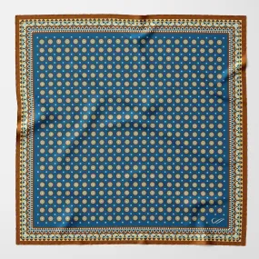 Toscana - Hand Rolled Silk Neckerchief - Prussian Blue