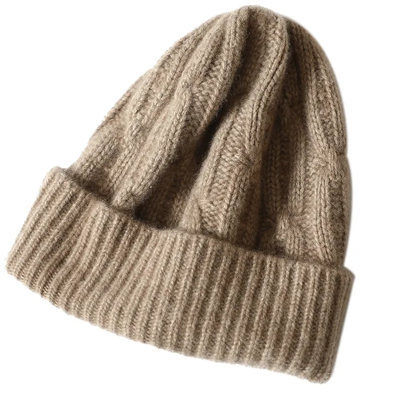 Twisted-Ribbed Cashmere Hat