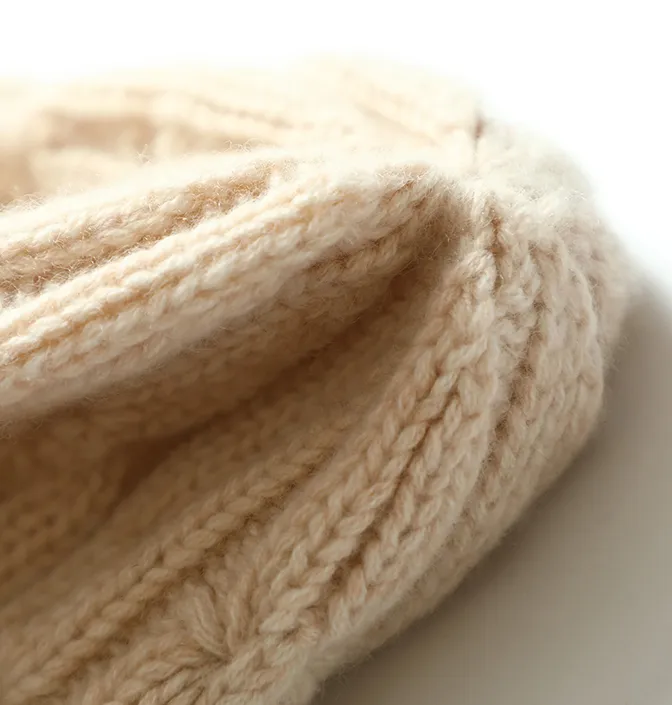 Twisted-Ribbed Cashmere Hat