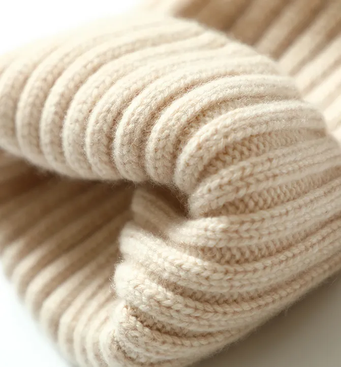 Twisted-Ribbed Cashmere Hat