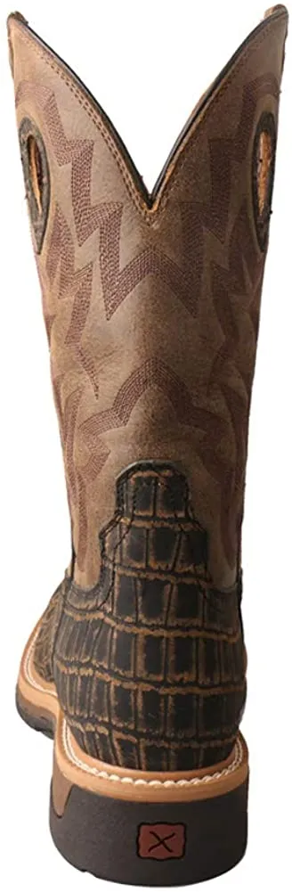 Twisted X Men’s Alloy Toe Lite Western Boots - Casual Boots for Men - Taupe & Bomber, 12 D