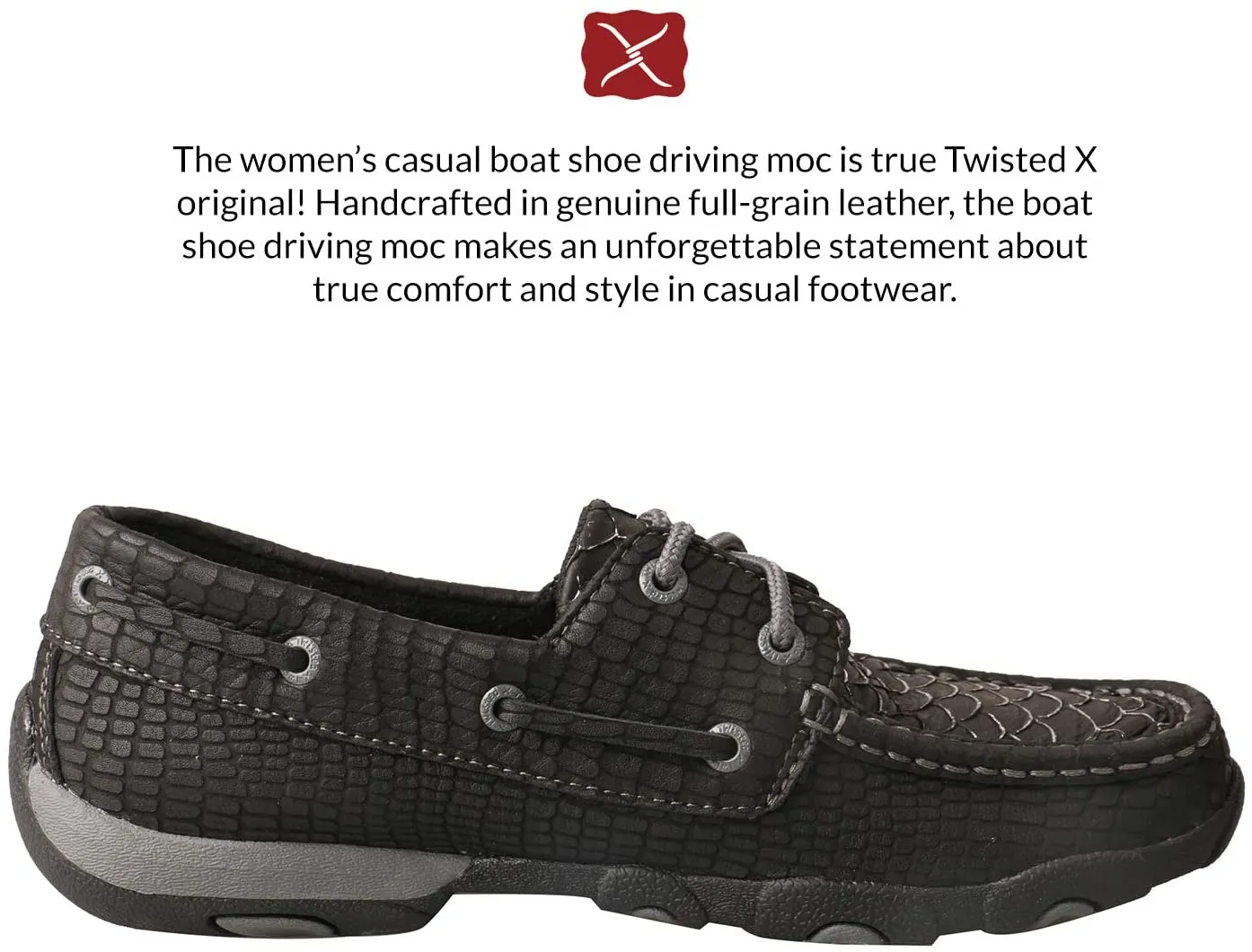 Twisted X Women's Boat Shoe Driving Moc with CellStretch, Bomber/Khaki, 6(M)