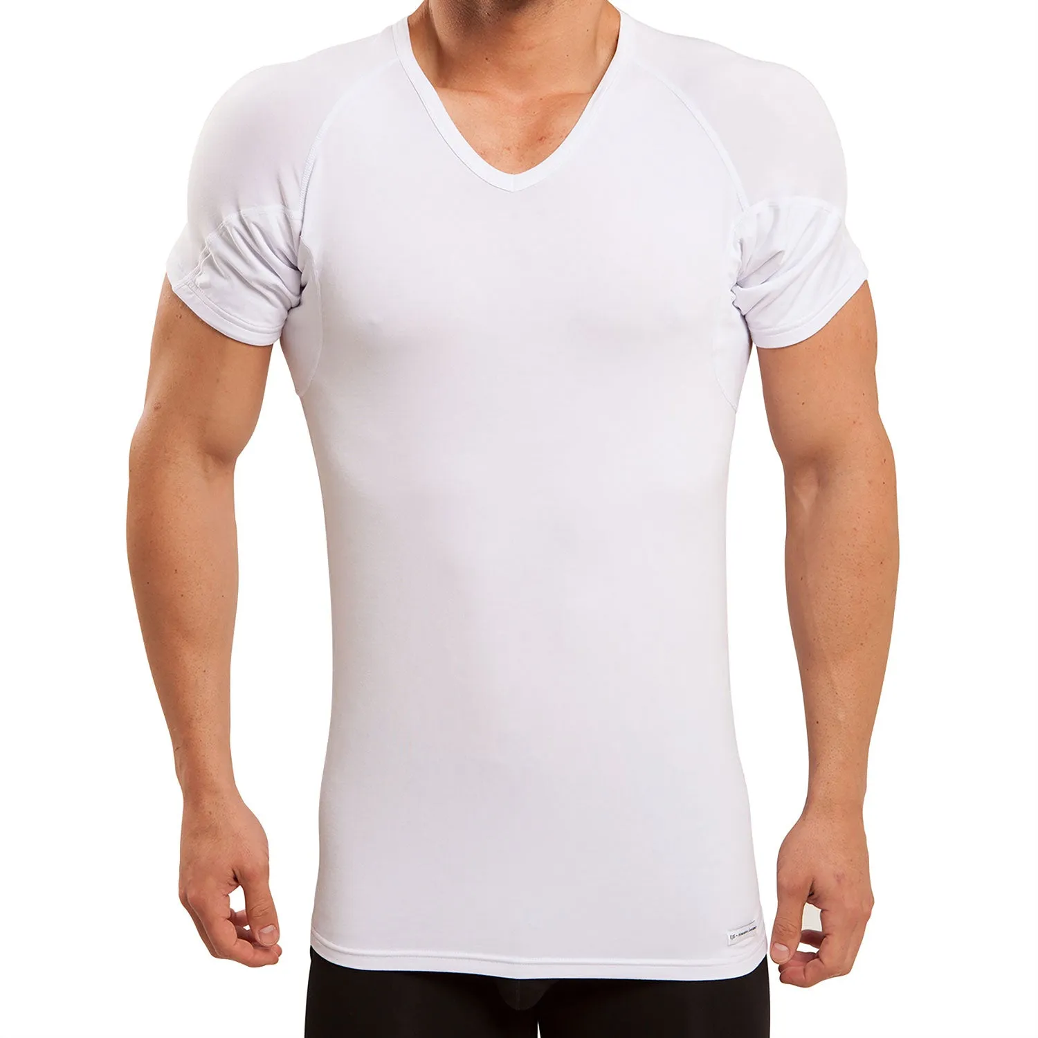 V-Neck Micro Modal Back & Underarm Sweat Proof Undershirt for Men