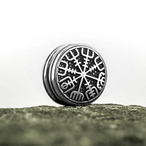 Vegvisir Round Bead - Sterling Silver