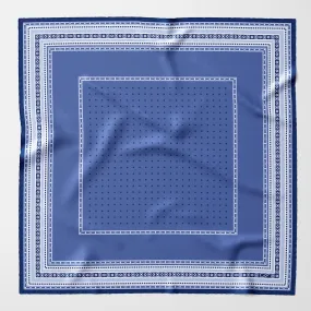 Verona - Hand Rolled Silk Neckerchief - Blue