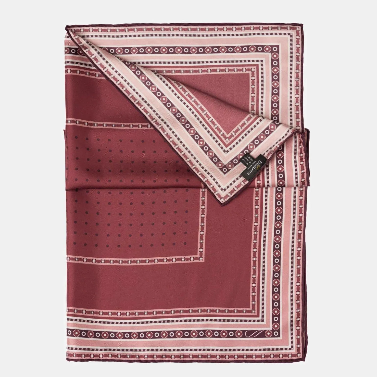 Verona - Hand Rolled Silk Neckerchief - Tuscan Red