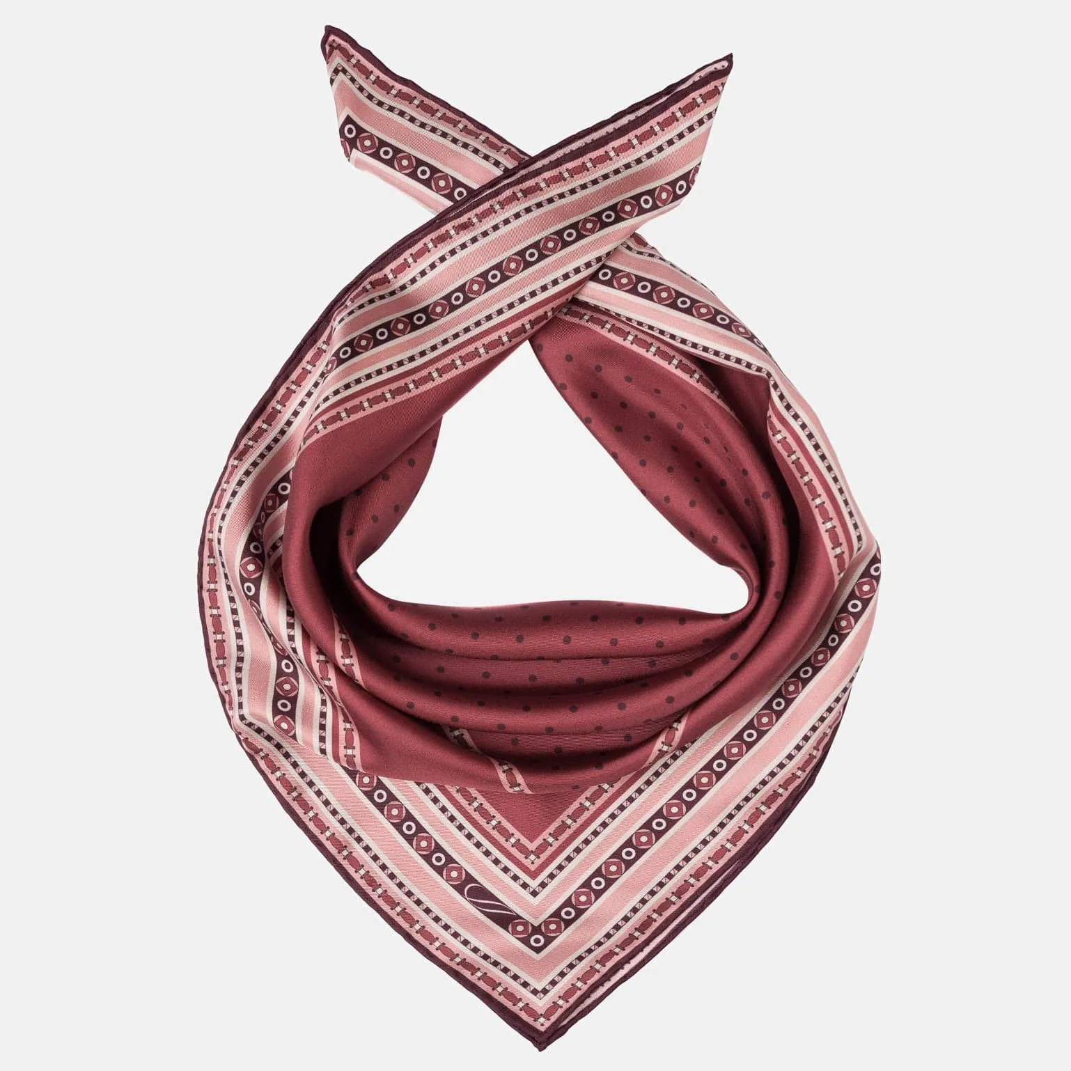 Verona - Hand Rolled Silk Neckerchief - Tuscan Red