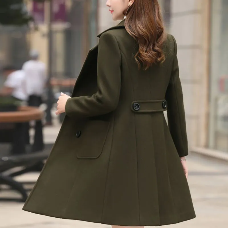 Women Overcoat Wool Fasion Clothes Winter Jacket Clothes Long Slim Outerwear Fur Coat Outerwear Women Clothes