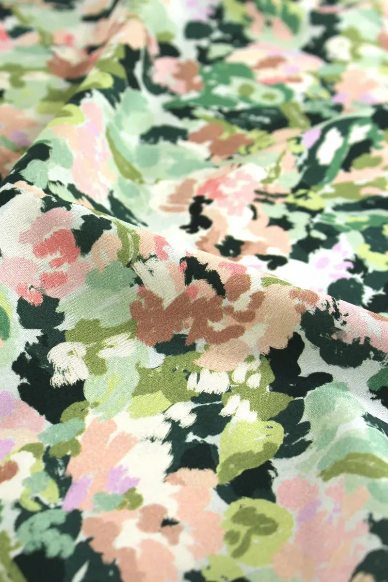 Églantine & Zoé - Bella Green Viscose Poplin Fabric