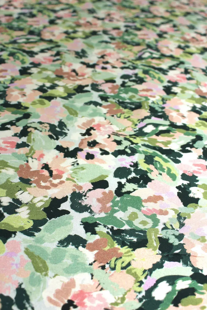 Églantine & Zoé - Bella Green Viscose Poplin Fabric