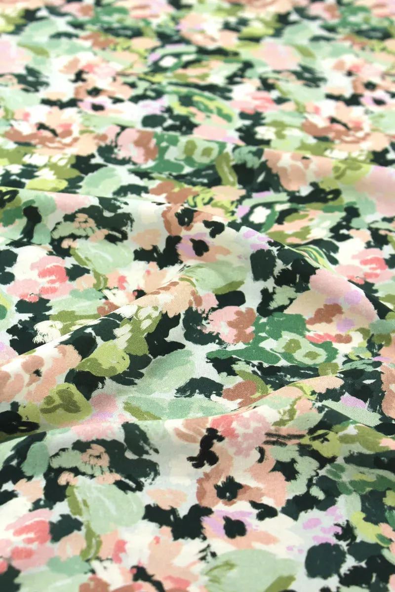 Églantine & Zoé - Bella Green Viscose Poplin Fabric